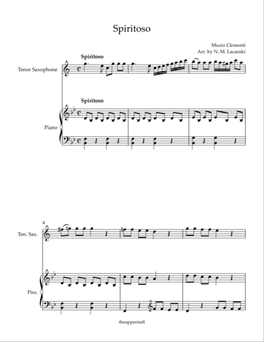 Spiritoso Tenor Saxophone scores gallery preview page 2