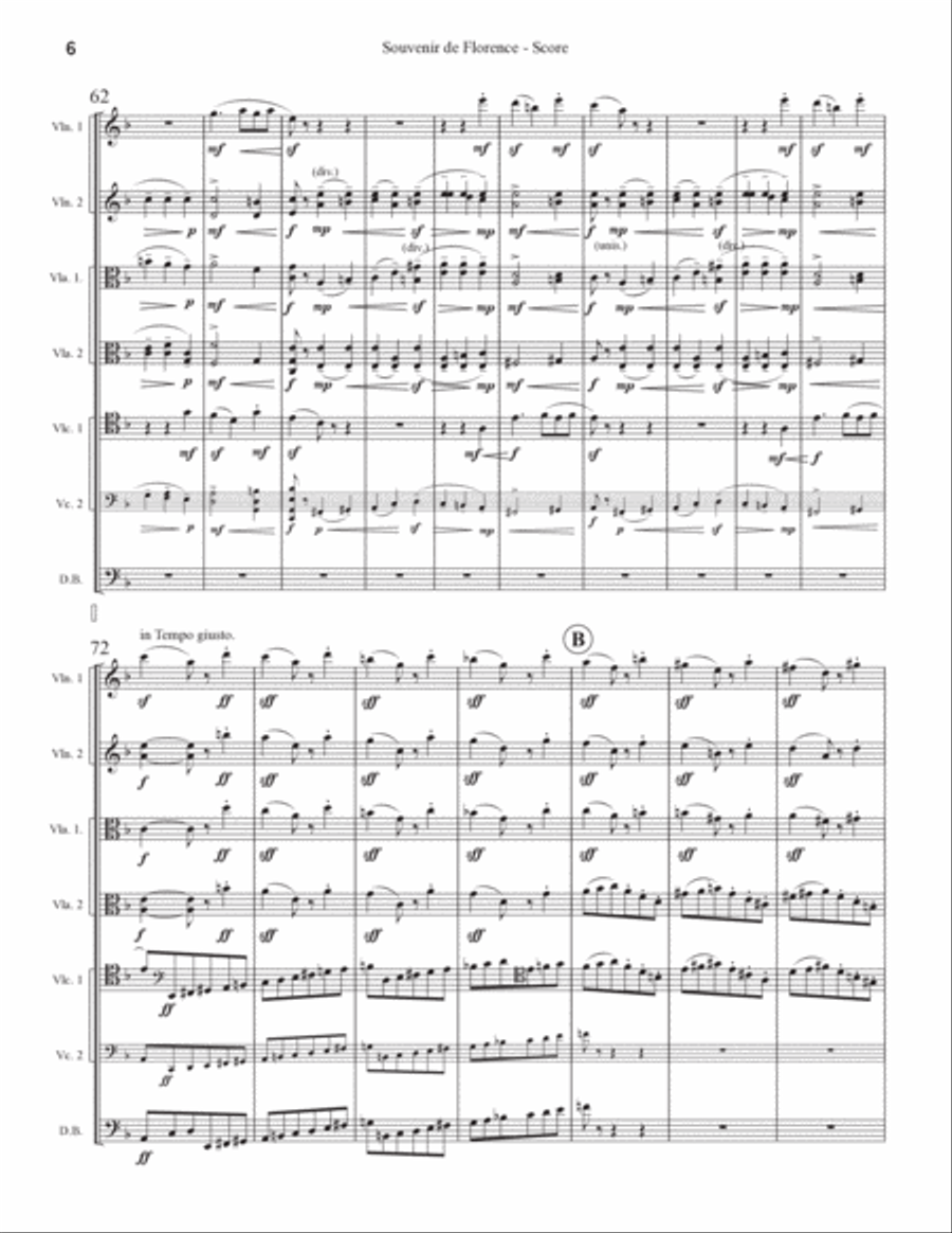 Souvenir de Florence arranged for String Orchestra String Orchestra scores gallery preview page 6