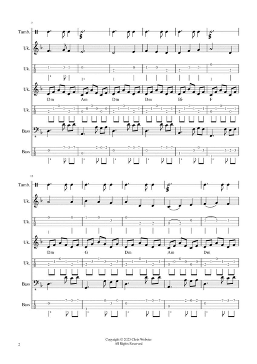 Uke Folk Band #3: Cecil Sharp's Scarborough Fair - Score Only image number null