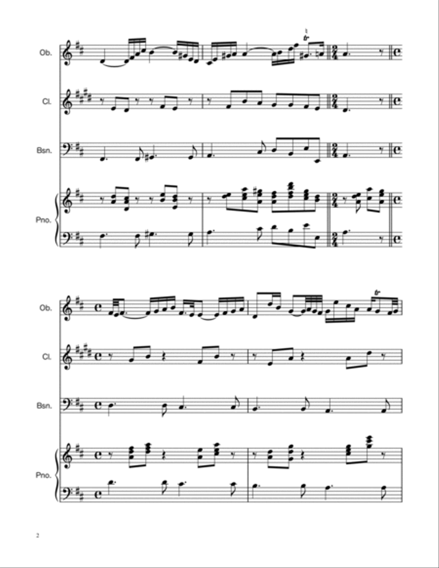 Arioso BWV 156 - Woodwind Trio w/Piano Woodwind Trio scores gallery preview page 2