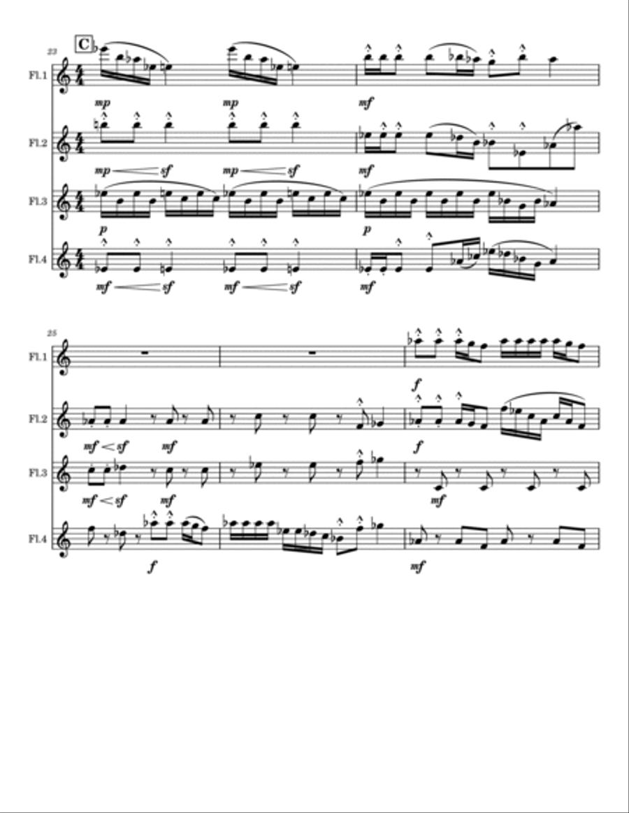 This Is Halloween Flute Quartet scores gallery preview page 5