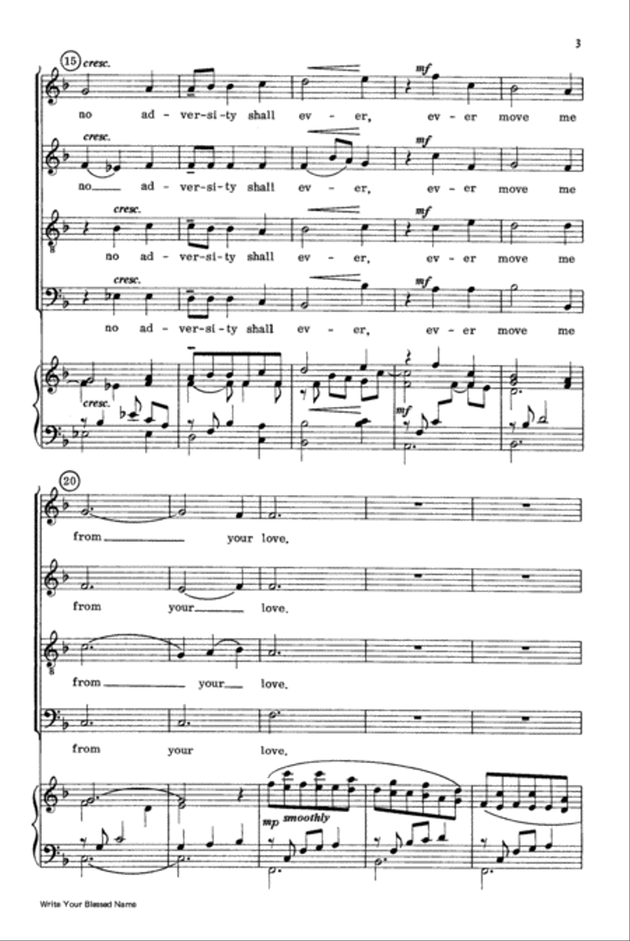Write Your Blessed Name 4-Part scores gallery preview page 3