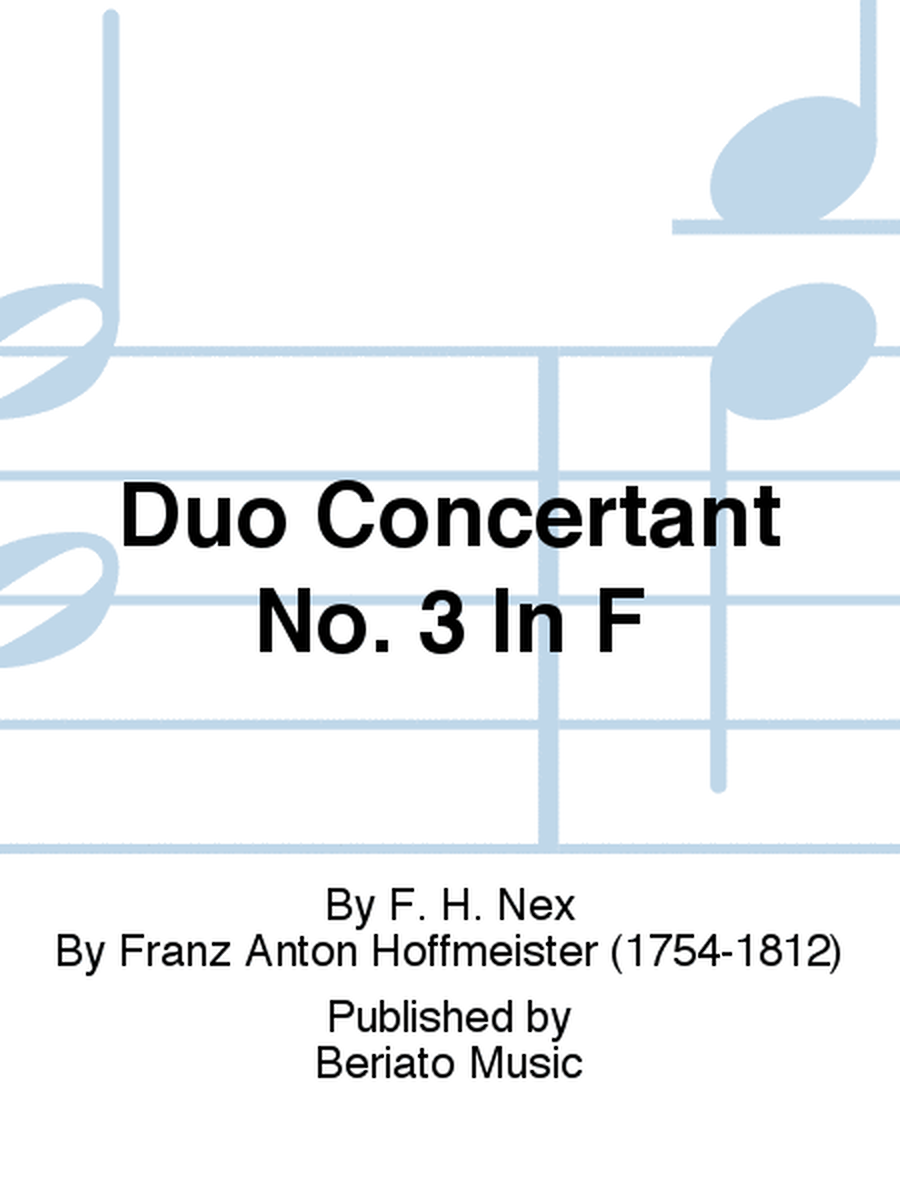 Duo Concertant No. 3 In F