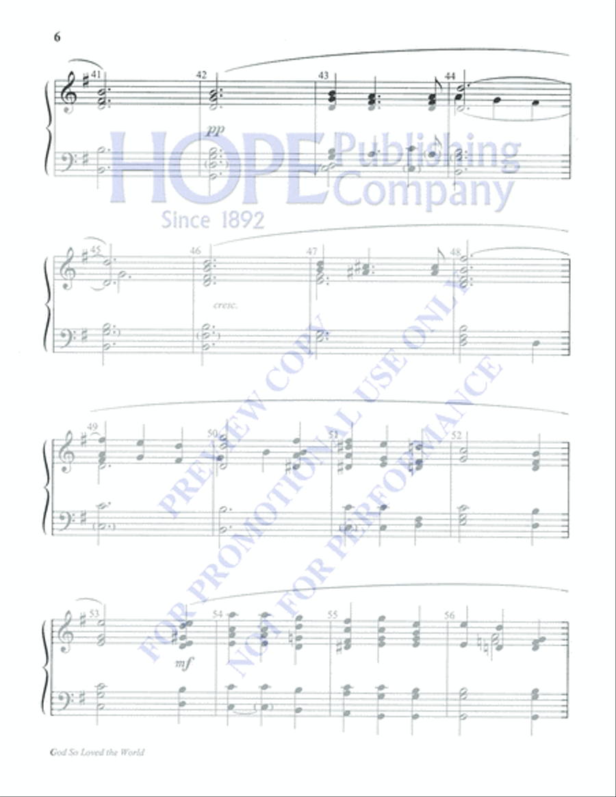 God So Loved the World God So Loved the World 4-Octaves scores gallery preview page 6