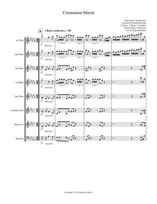 Coronation March (Db) (Woodwind Octet - 3 Flute, 2 Oboe, 1 Clar, 1 Hrn, 1 Bassoon)