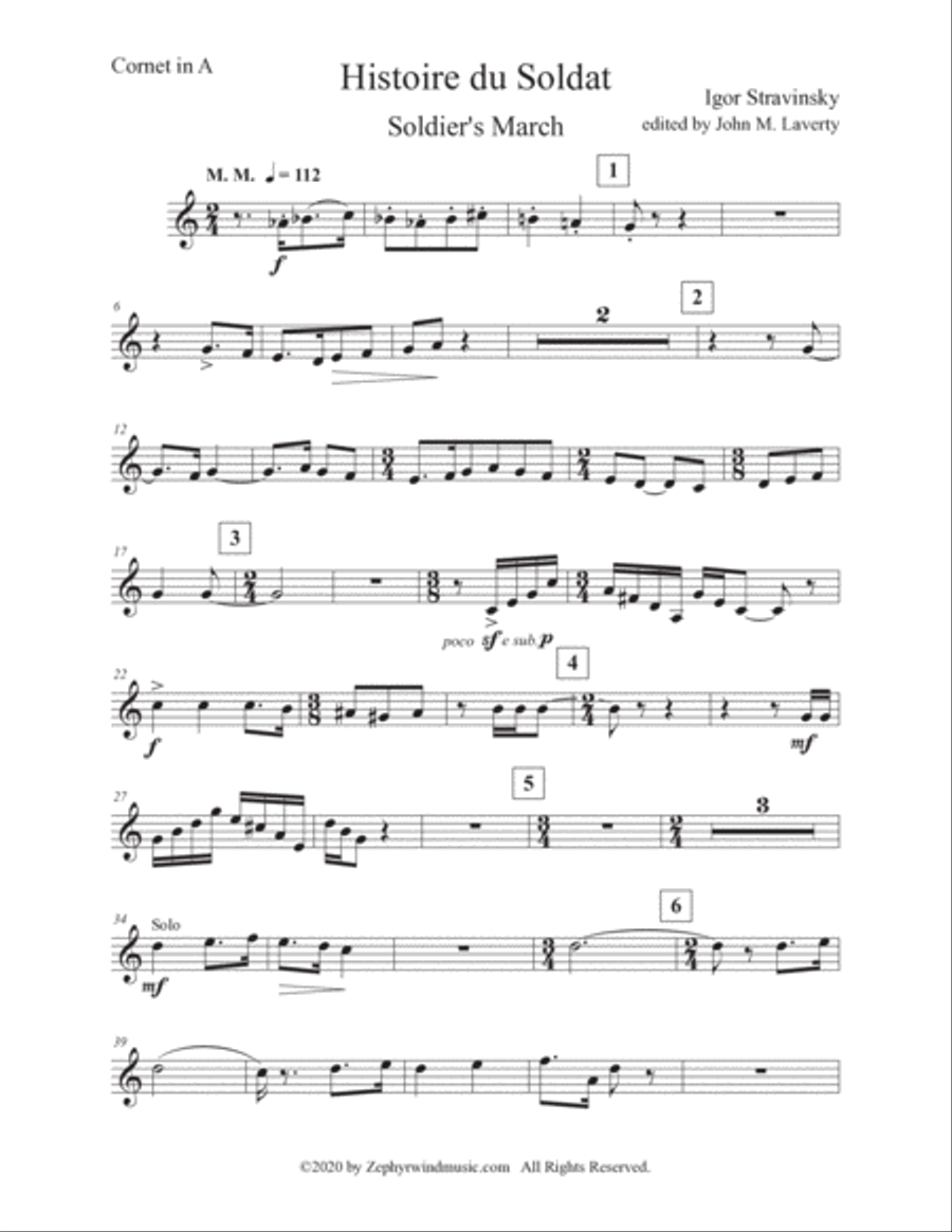 Histoire du Soldat Cornet Part Chamber Music scores gallery preview page 2
