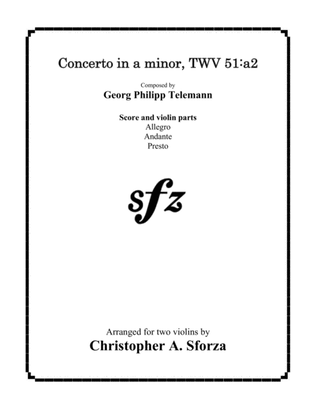 Concerto in a minor, TWV 51:a2