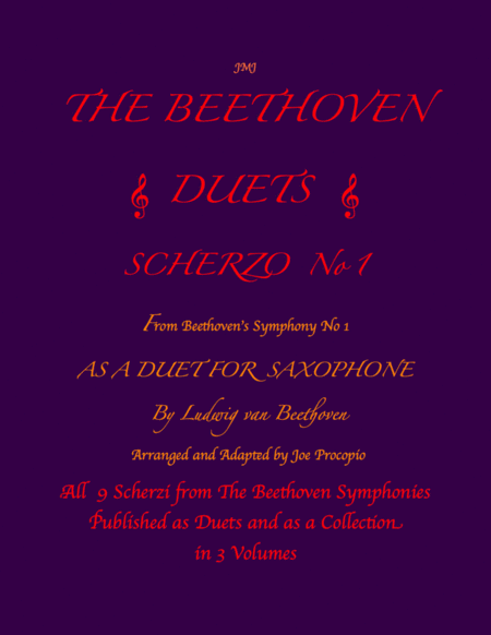 The Beethoven Duets For Saxophone Volume 1 Scherzi 1, 2 and 3 image number null