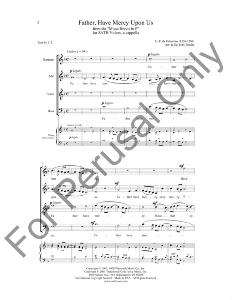 Father, Have Mercy Upon Us 4-Part scores gallery preview page 2