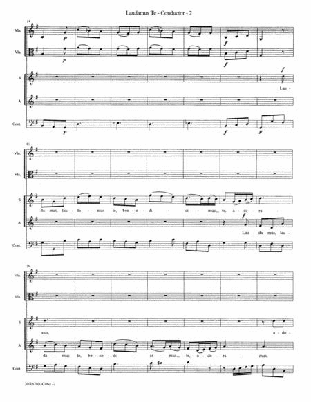 Laudamus Te - String Orchestra Score and Parts