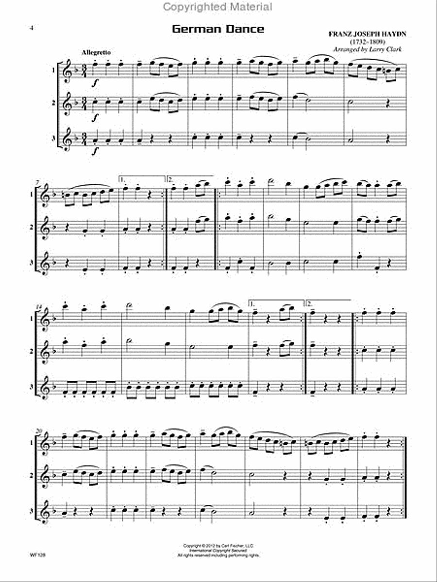 Compatible Trios for Winds Flute scores gallery preview page 2