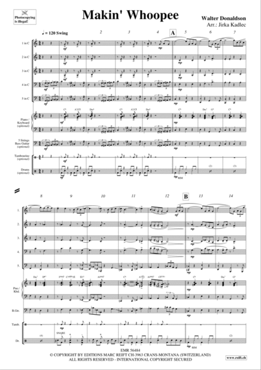 Makin' Whoopee Brass Quintet scores gallery preview page 3