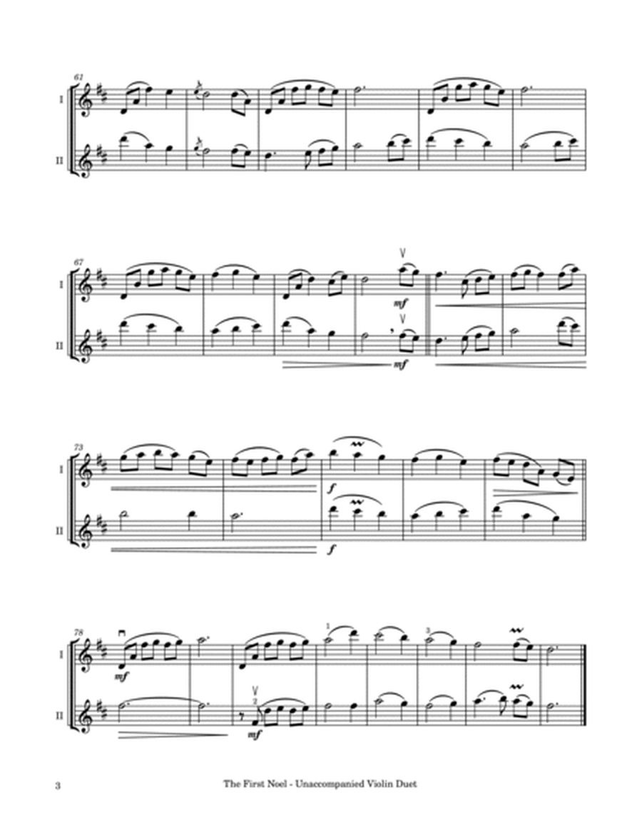 Christmas Offerings - Five Christmas Carols for Two Violins (Unaccompanied) image number null
