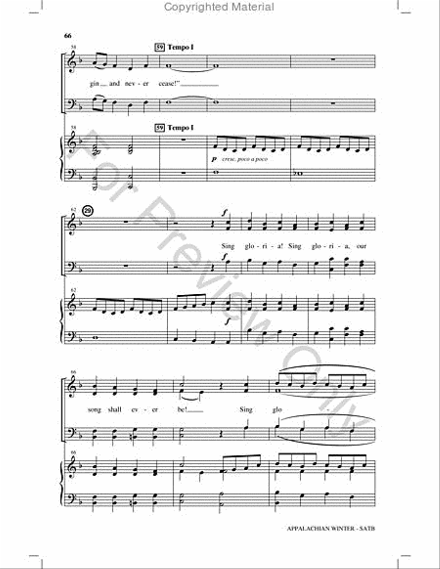 Appalachian Winter Choir scores gallery preview page 65