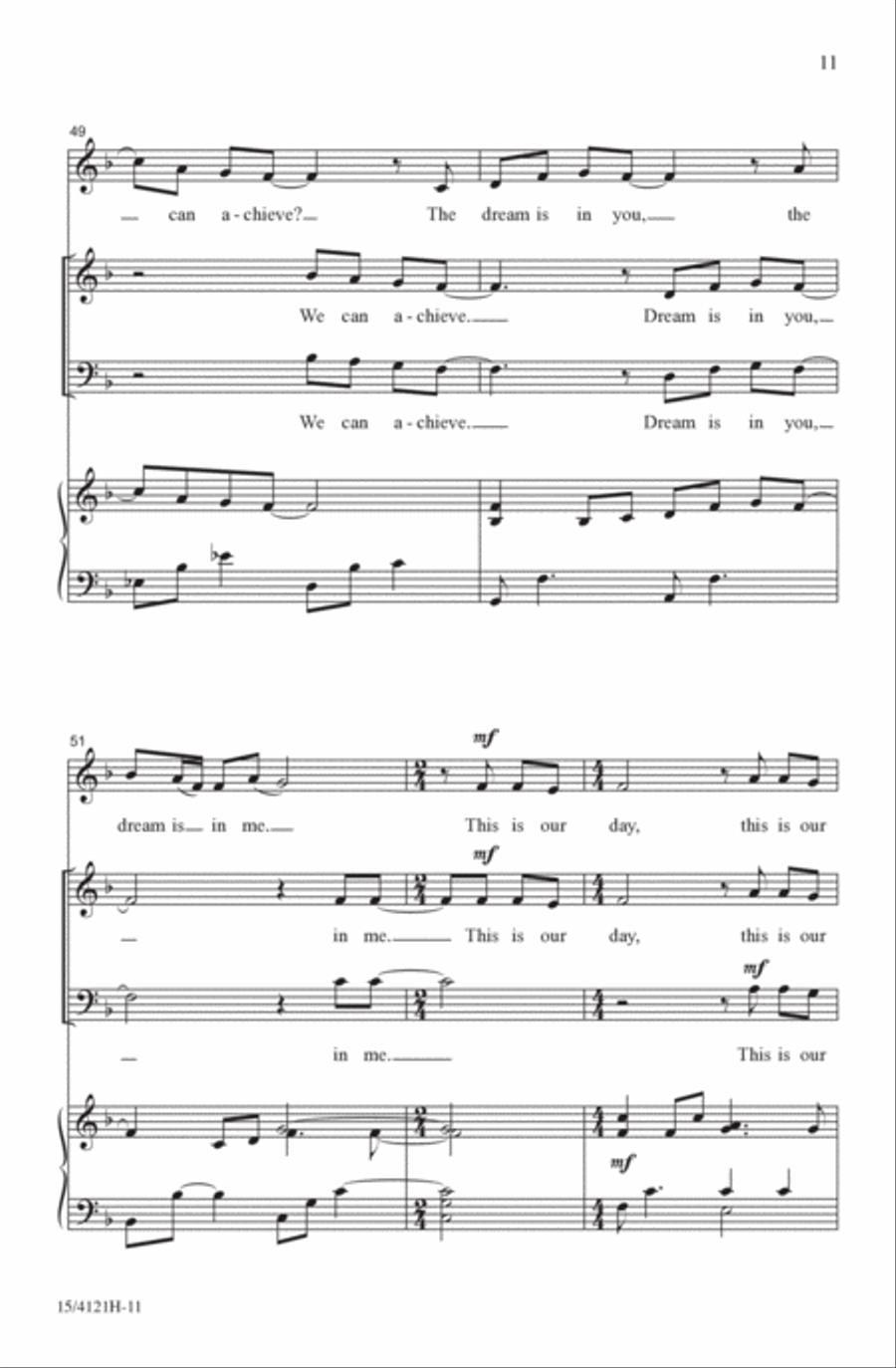 This Is Our Day Choir scores gallery preview page 11