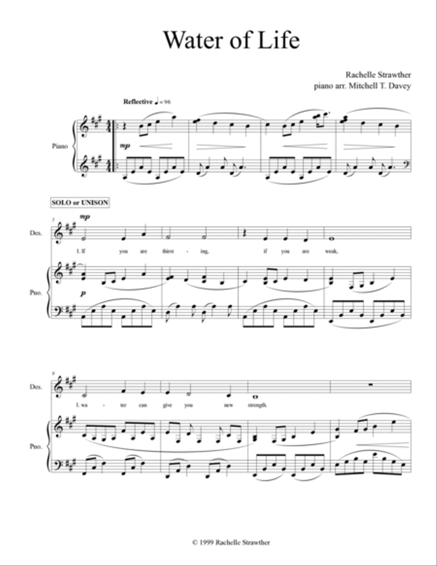 Water of Life (SATB) 4-Part scores gallery preview page 2