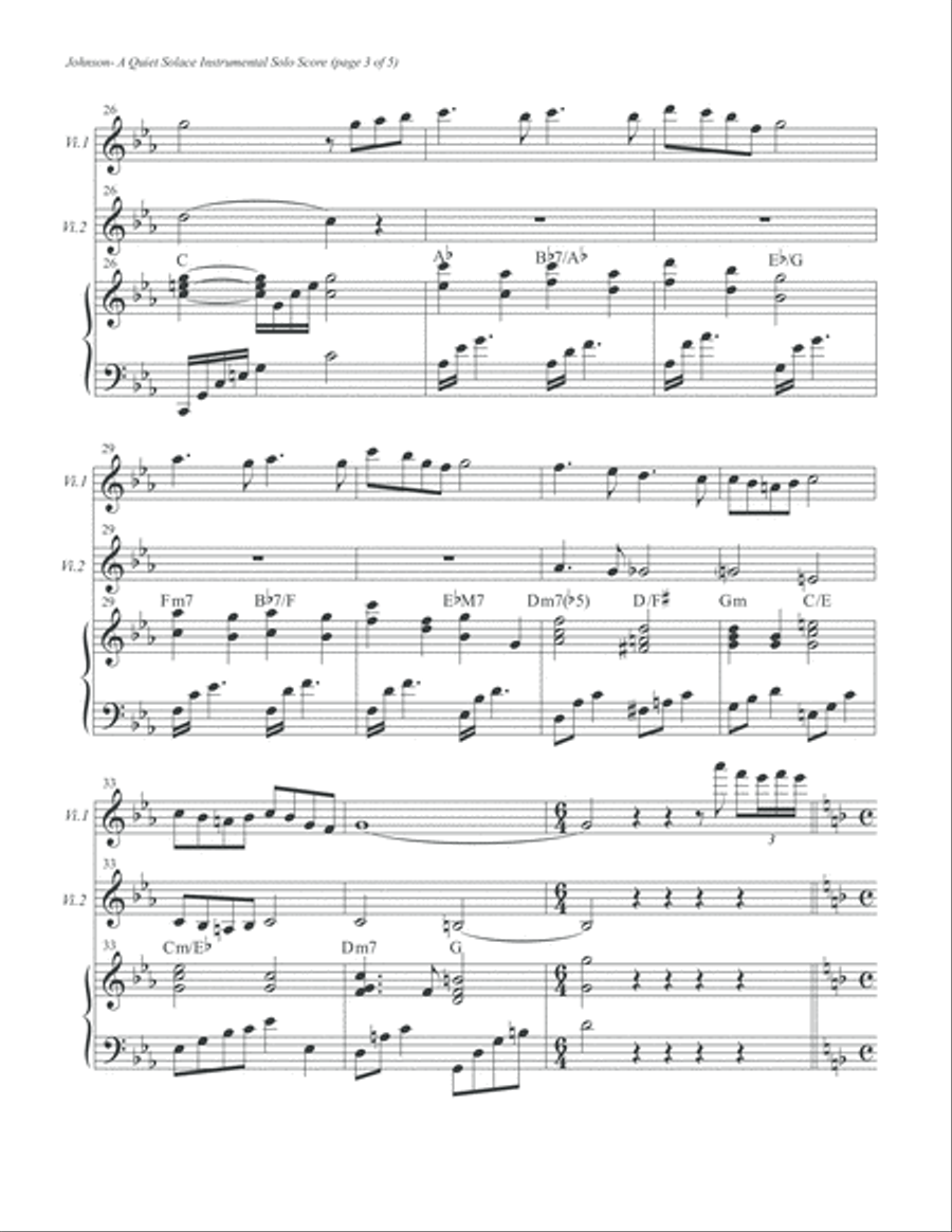A Quiet Solace Inst. Solo Score Score scores gallery preview page 5