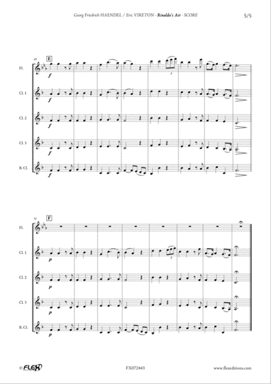 Air de Rinaldo Air de Rinaldo B-Flat Clarinet scores gallery preview page 5