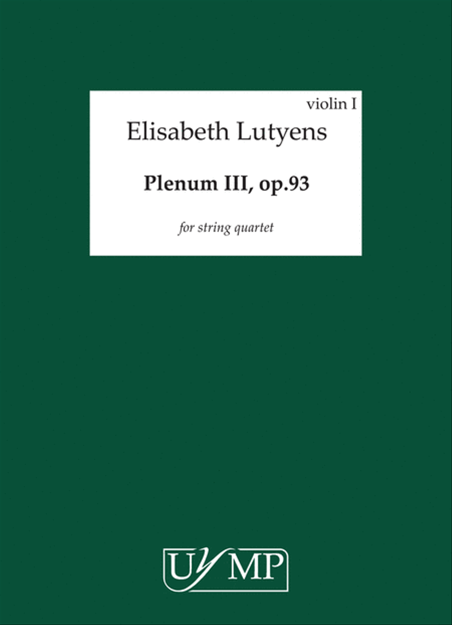 Plenum III Op.93 String Quartet scores gallery preview page 1