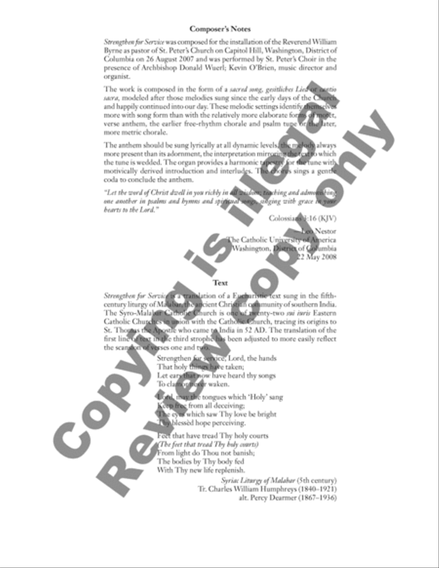Strengthen for Service Strengthen for Service 4-Part scores gallery preview page 8