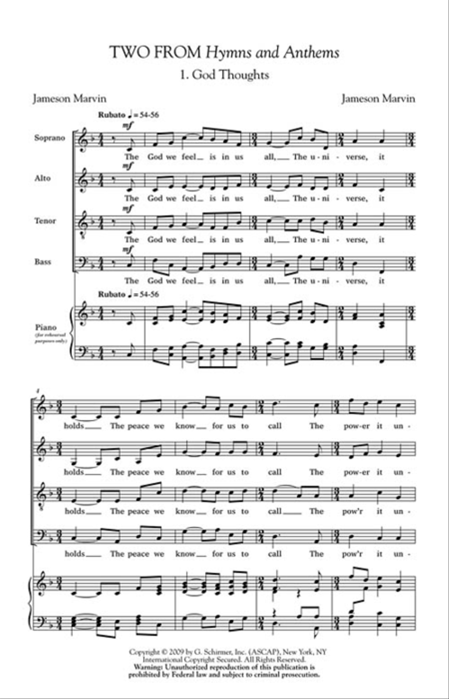 Two from “Hymns and Anthems” 4-Part scores gallery preview page 2
