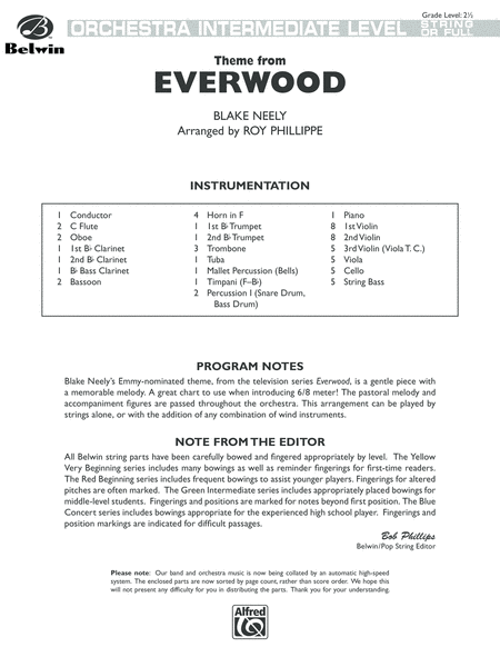 Everwood, Theme from: Score