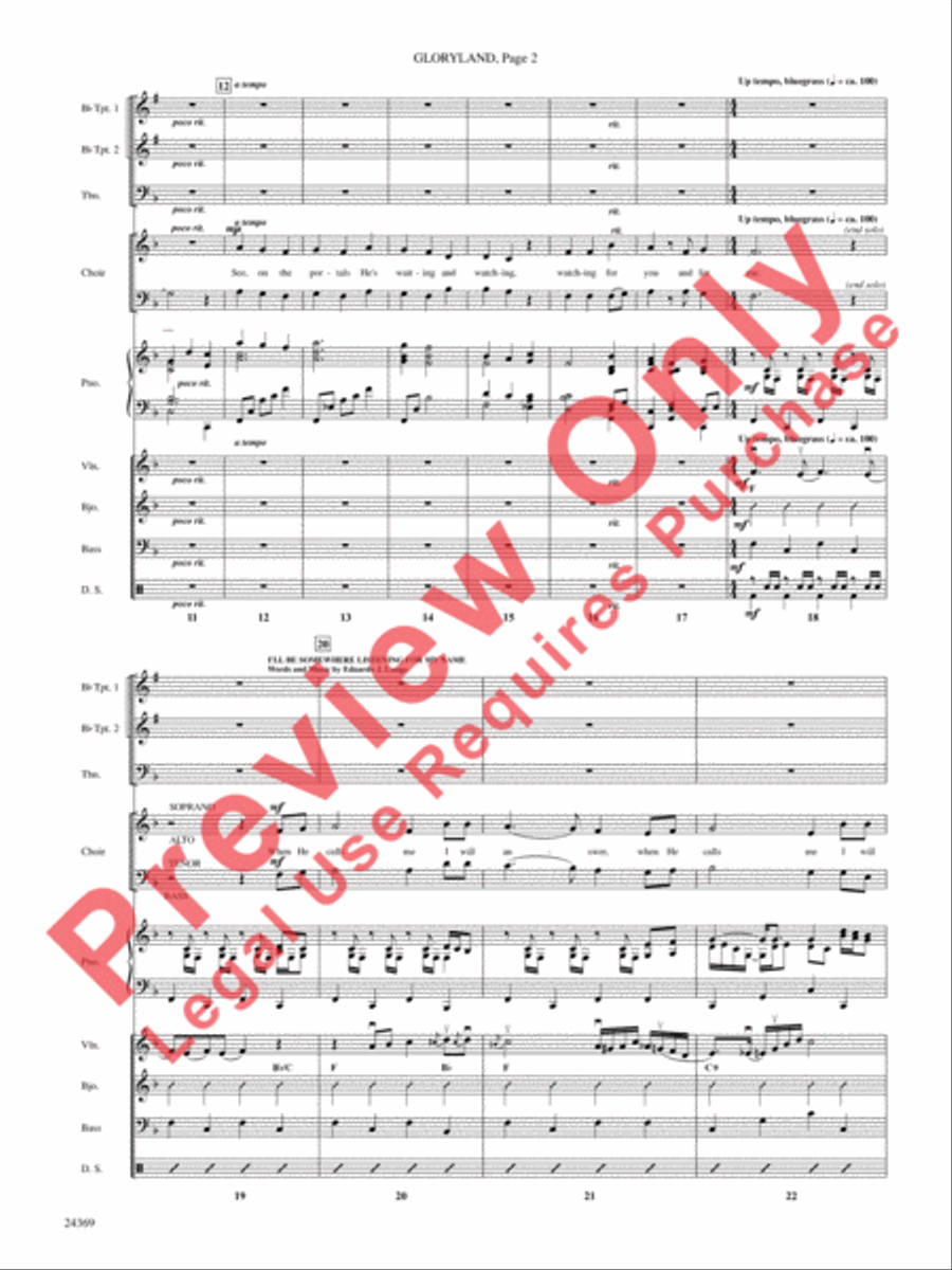 Gloryland Choir scores gallery preview page 3