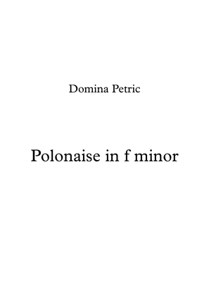 Book cover for Polonaise f minor
