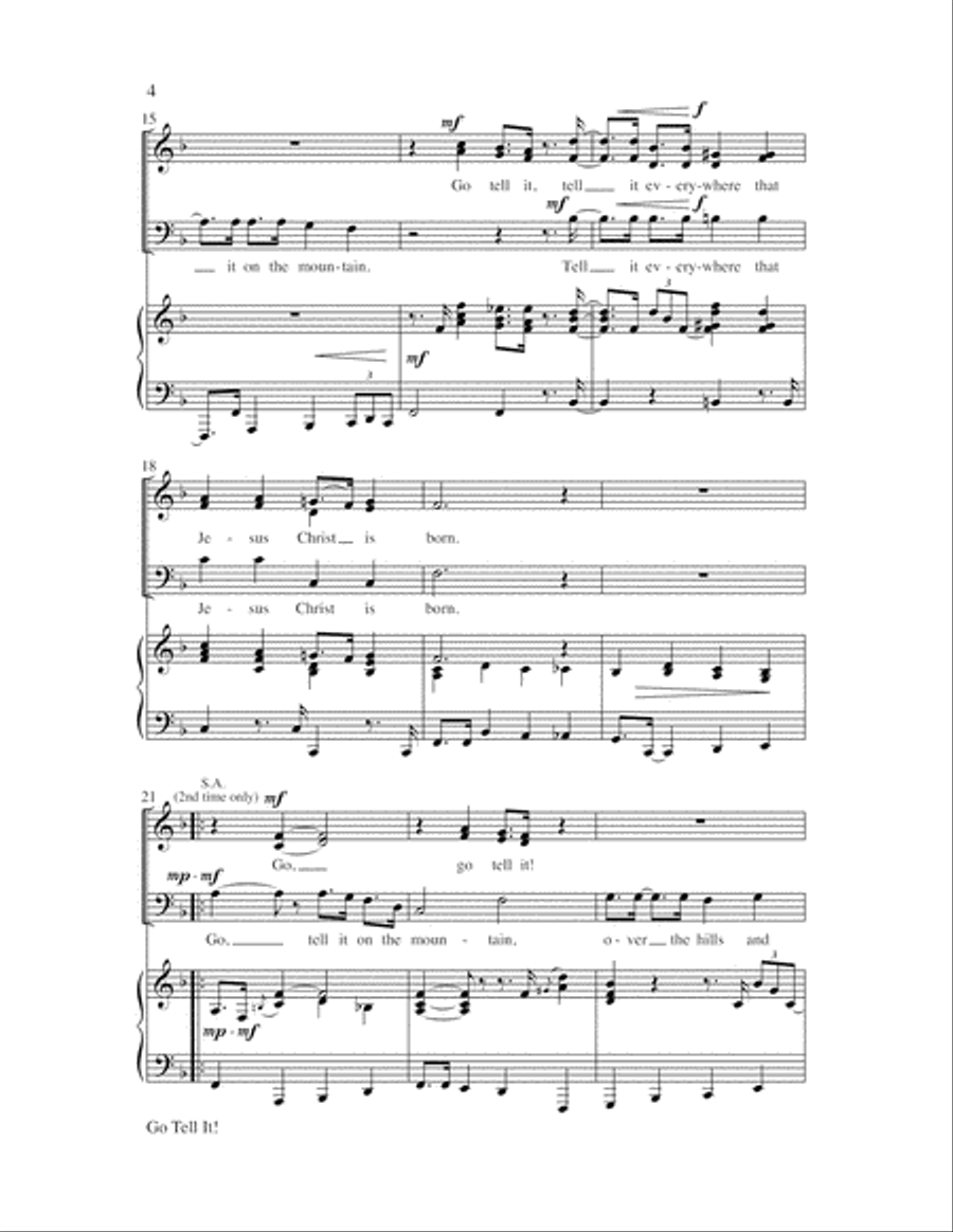 Go Tell It! Choir scores gallery preview page 4
