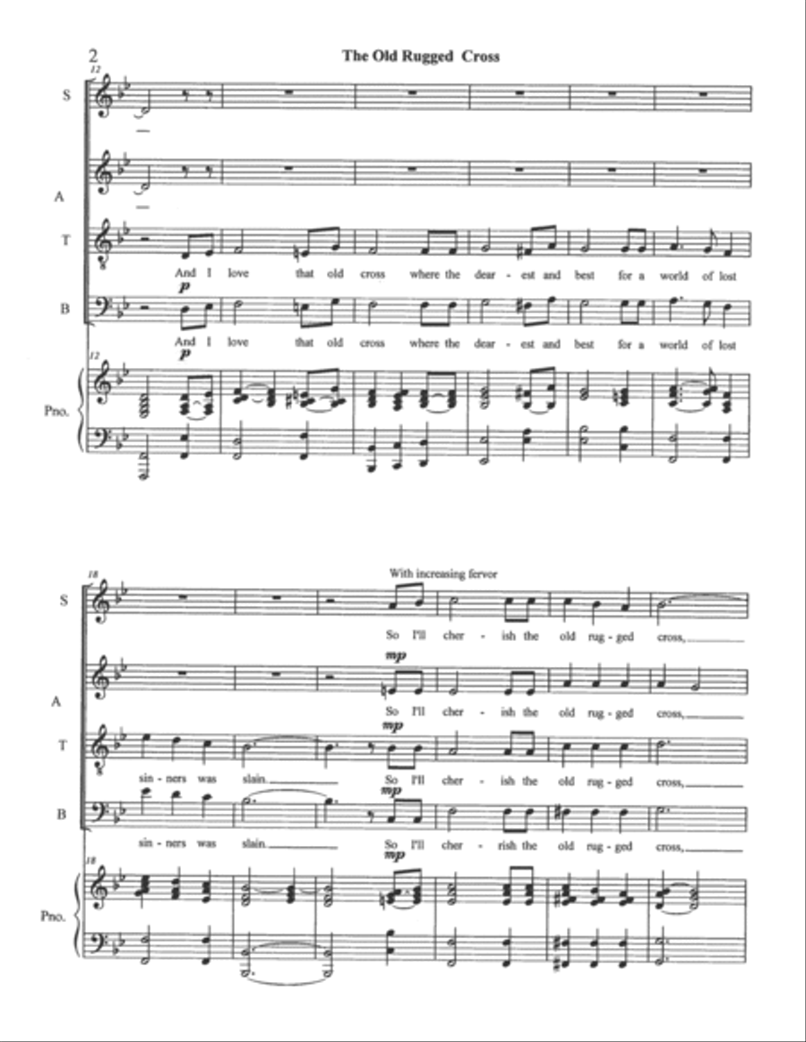 The Old Rugged Cross Small Ensemble scores gallery preview page 2