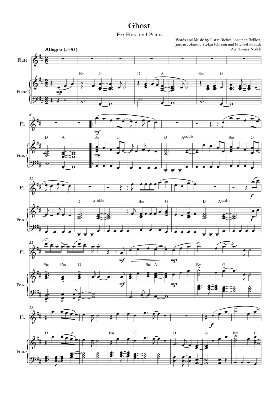 Ghost Ghost Flute Solo scores gallery preview page 1