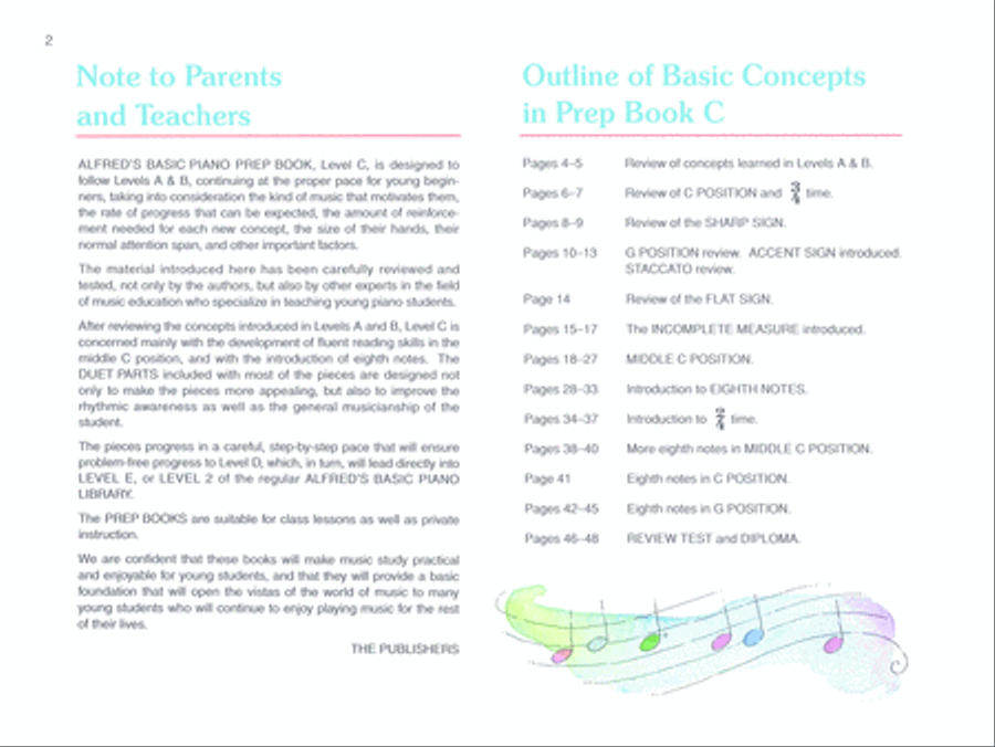 Alfred's Basic Piano Prep Course Lesson Book, Book C Piano Method scores gallery preview page 2