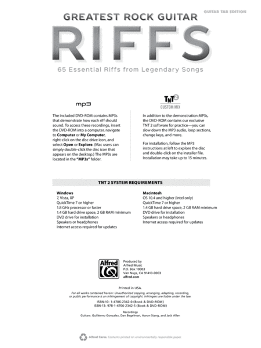 The Greatest Rock Guitar Riffs Electric Guitar scores gallery preview page 7