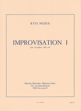 Book cover for Improvisation I