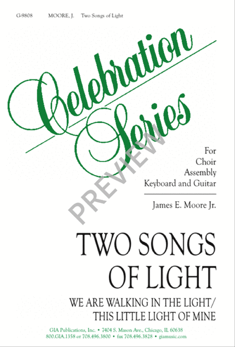 Two Songs of Light 4-Part scores gallery preview page 2