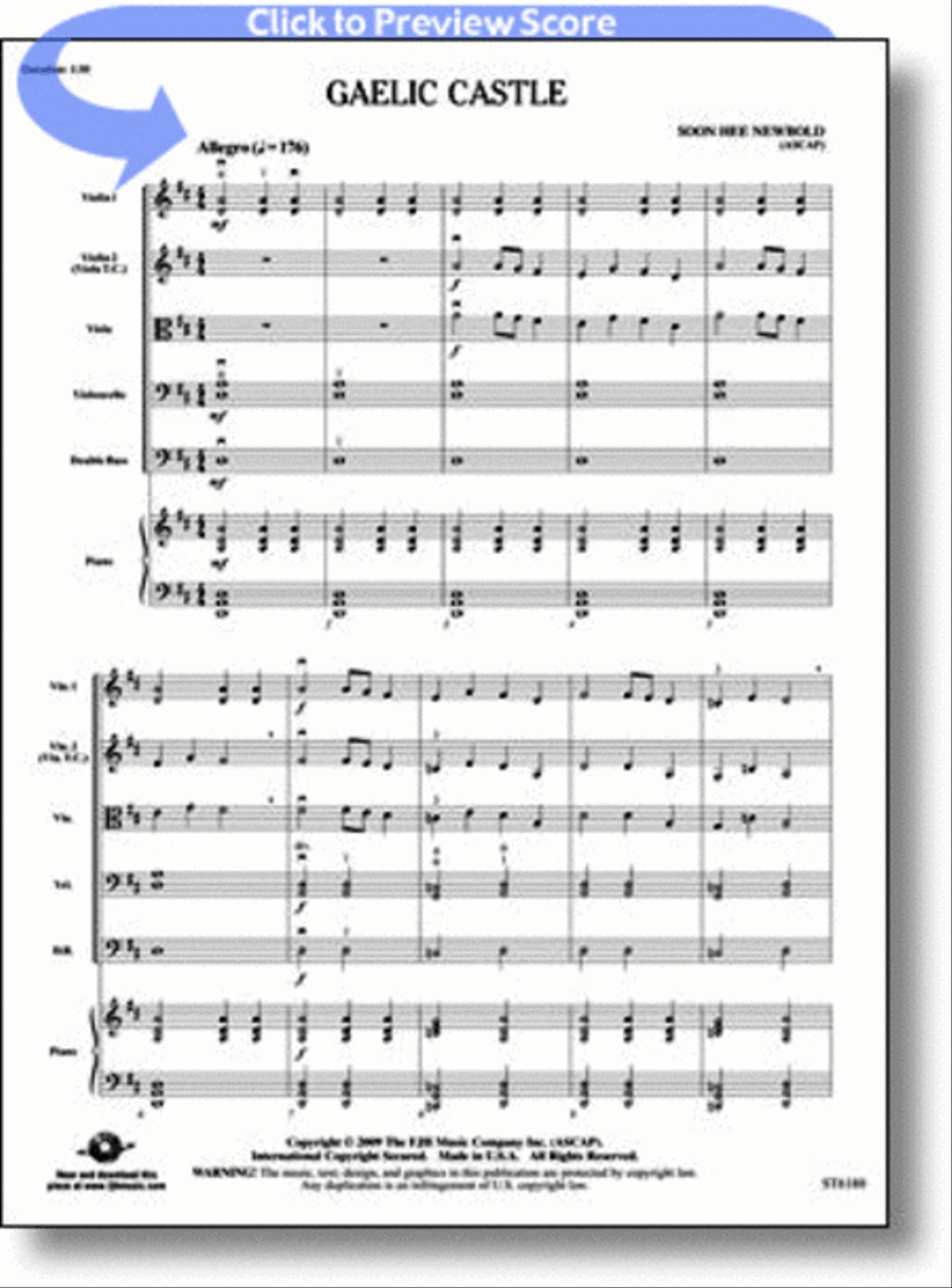 Gaelic Castle String Orchestra scores gallery preview page 1