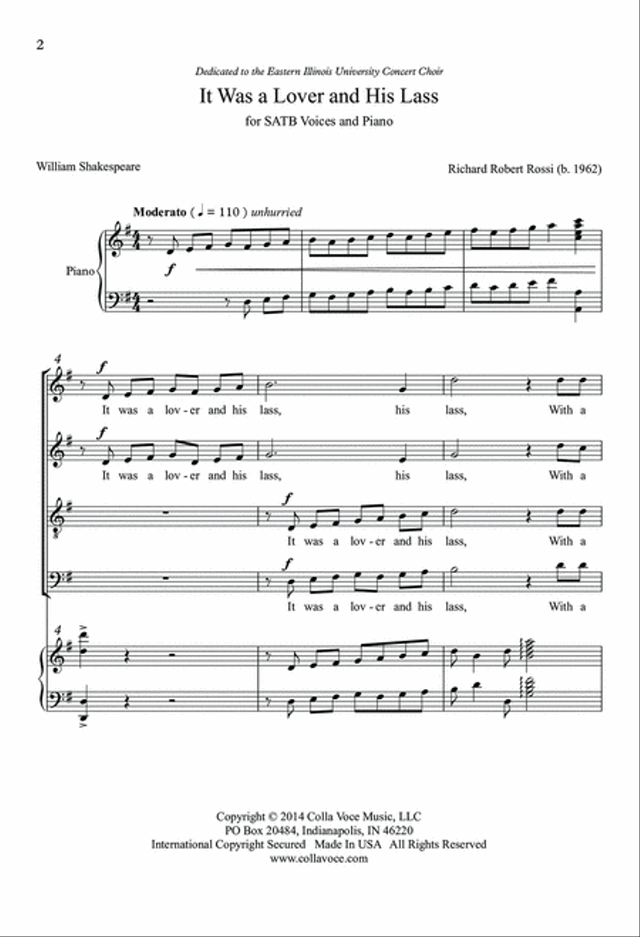 It Was a Lover and His Lass 4-Part scores gallery preview page 2