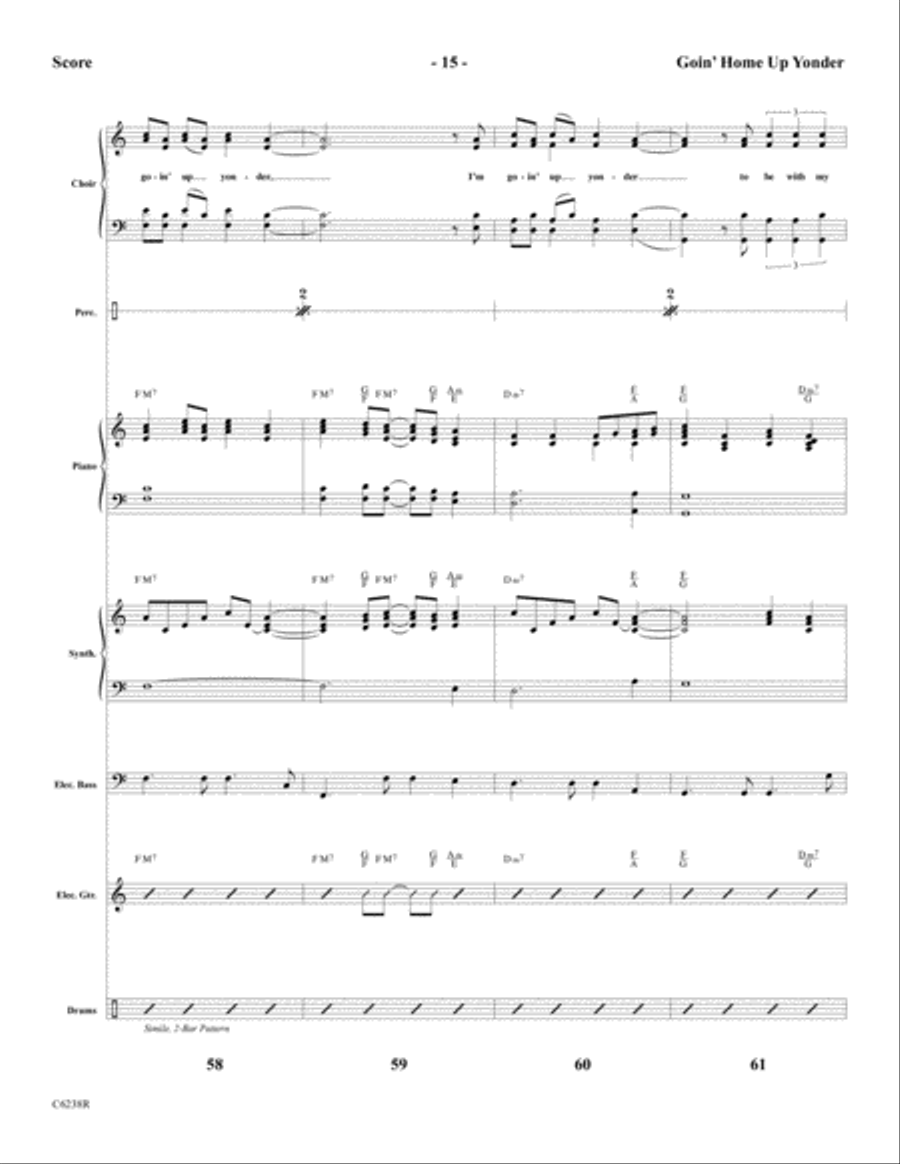 Goin' Home Up Yonder Choir scores gallery preview page 17