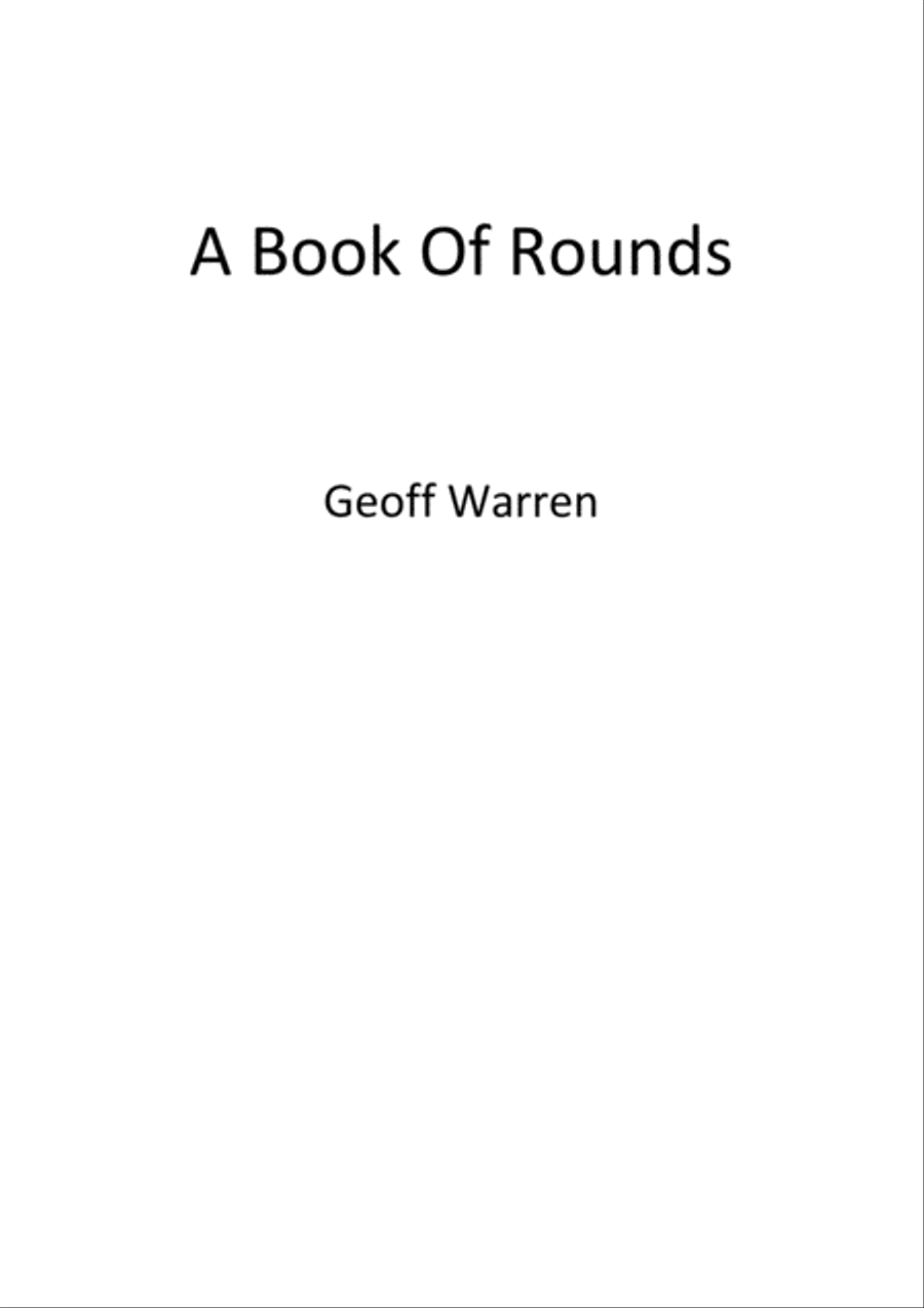A Book Of Rounds Flute scores gallery preview page 1