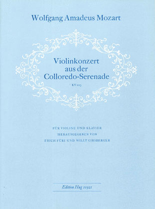 Konzert KV 203 (Colloredo-Serenade)