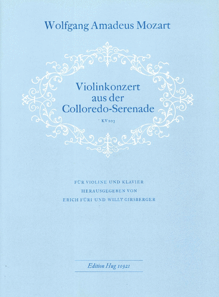 Konzert KV 203 (Colloredo-Serenade)