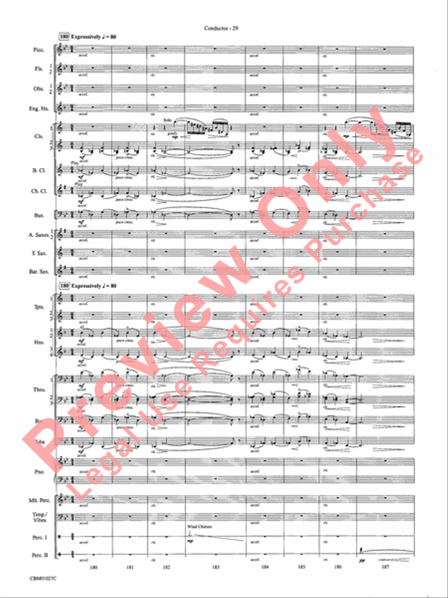 Harry Potter Symphonic Suite Concert Band scores gallery preview page 32
