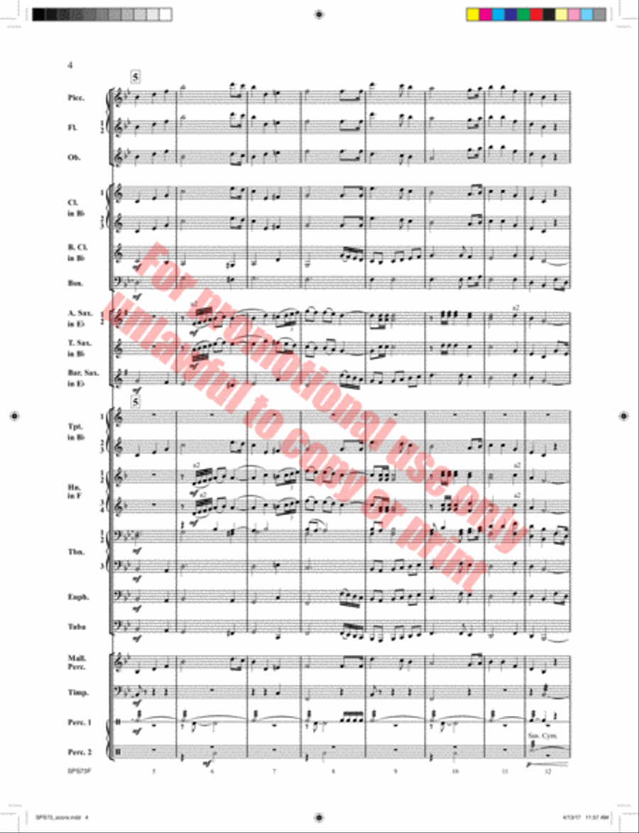 The Star Spangled Banner Concert Band scores gallery preview page 5