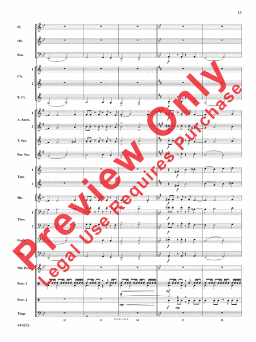 Pursuit of the Centaur Concert Band scores gallery preview page 14