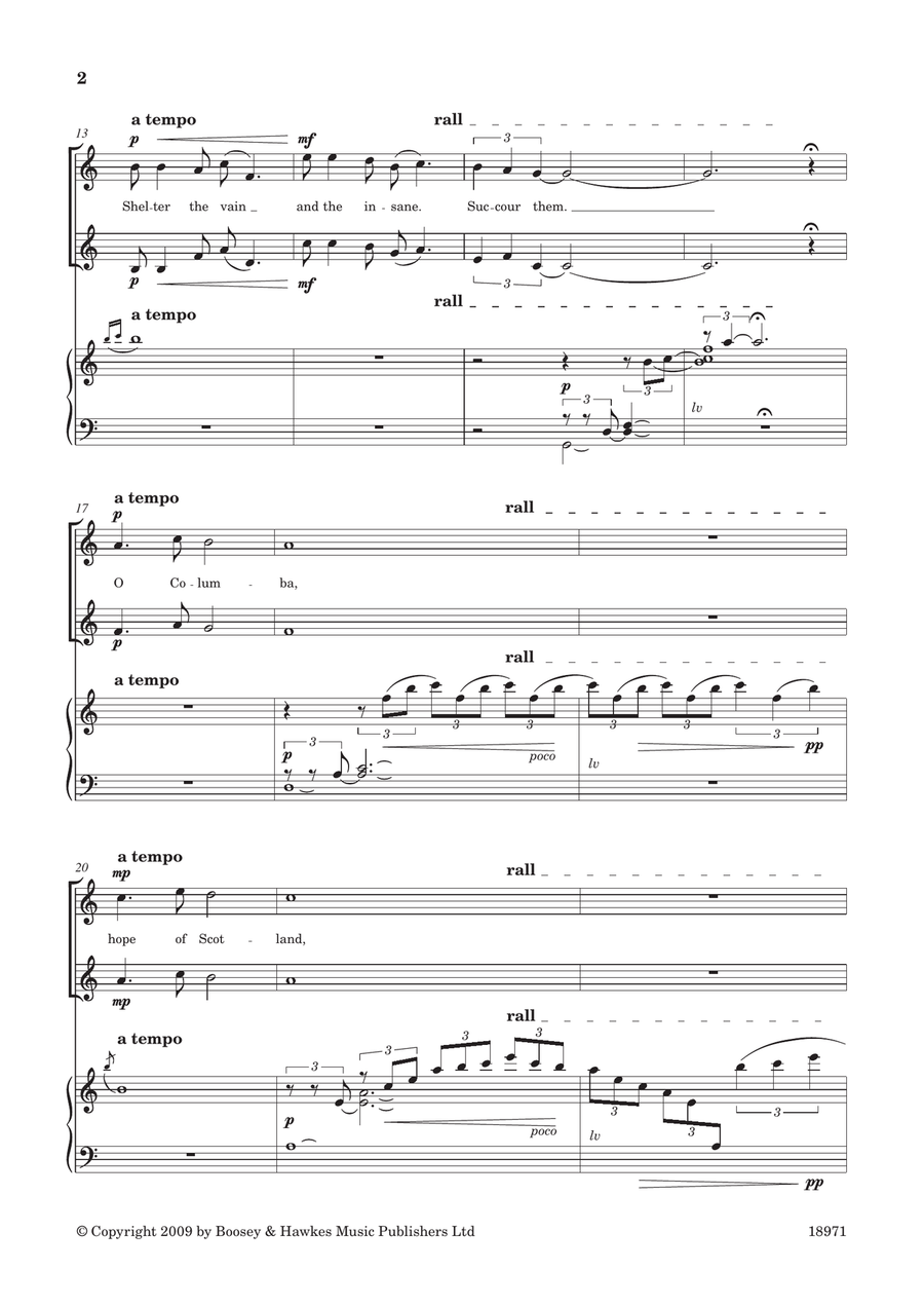 Mouth of the Dumb (for soprano/treble duet and harp) Piano, Vocal scores gallery preview page 2