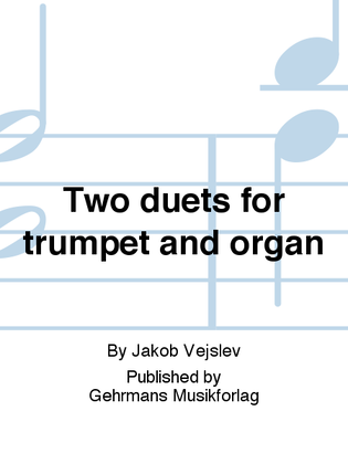 Book cover for Two duets for trumpet and organ