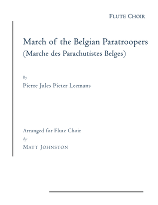 Book cover for March Of The Belgian Paratroops (marche Des Parachutistes Belges)