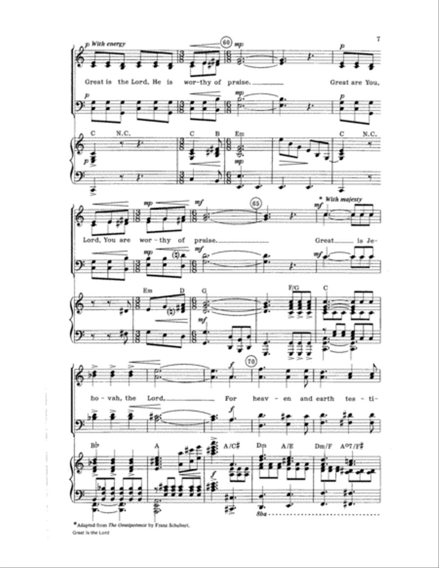 Great Is the Lord Great Is the Lord 4-Part scores gallery preview page 7