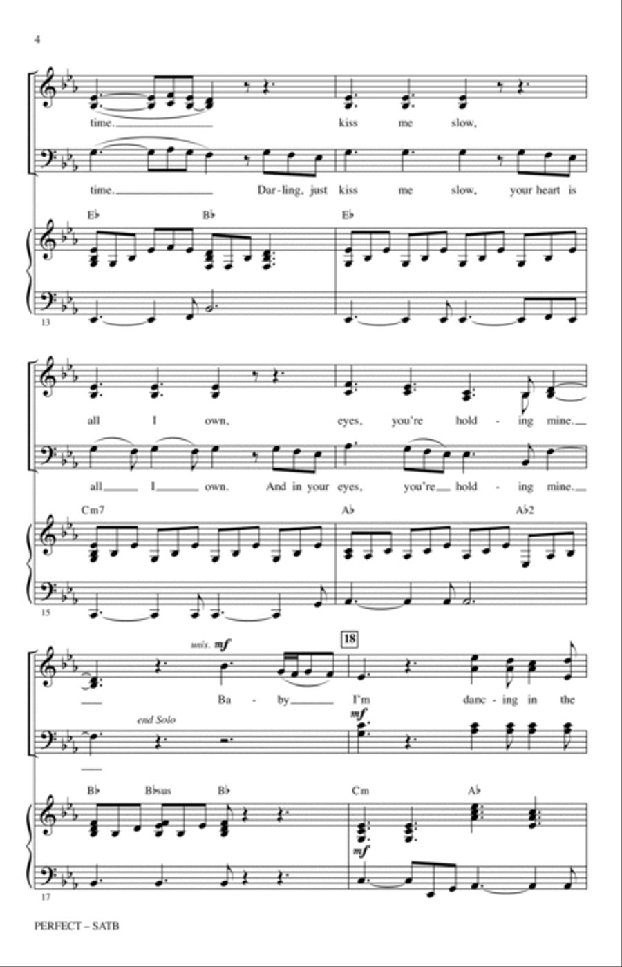 Perfect (arr. Audrey Snyder) 4-Part scores gallery preview page 3