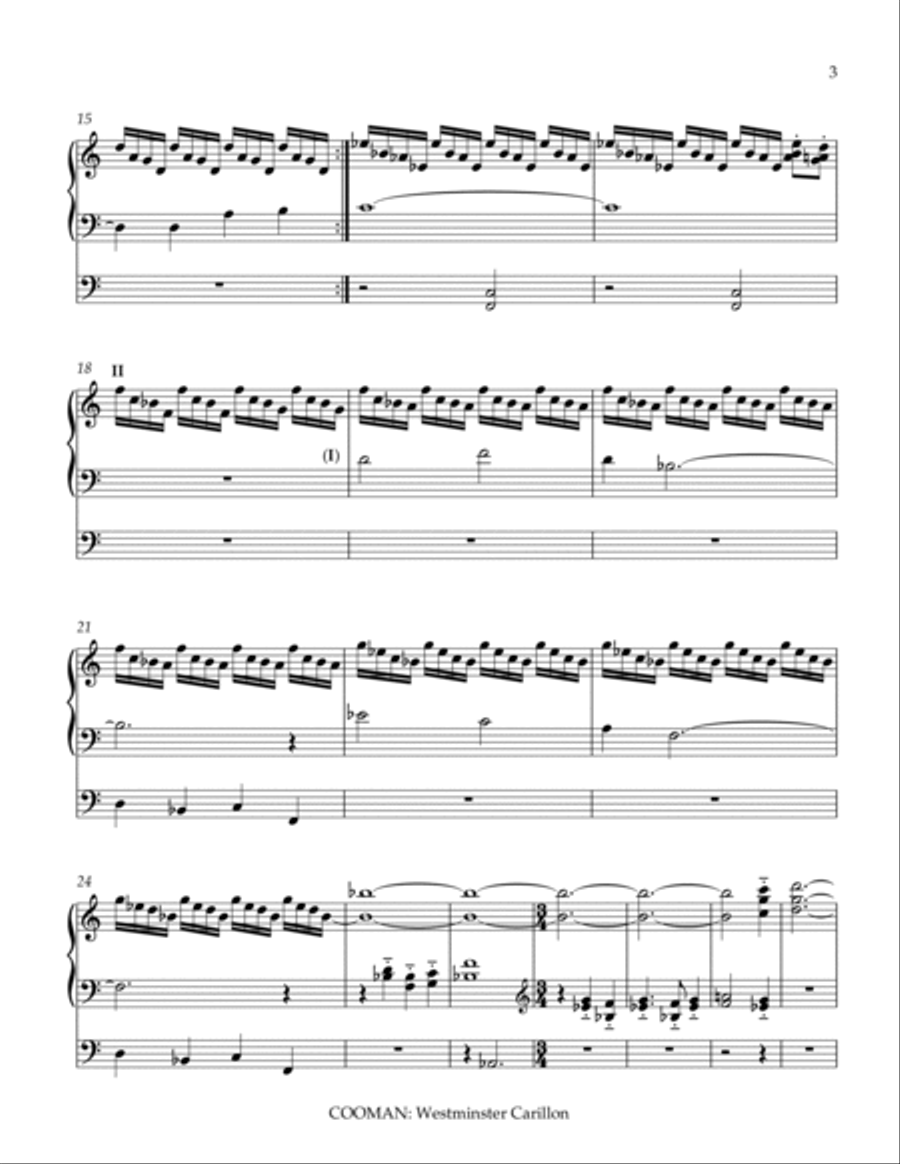 Westminster Carillon Westminster Carillon Organ Solo scores gallery preview page 3